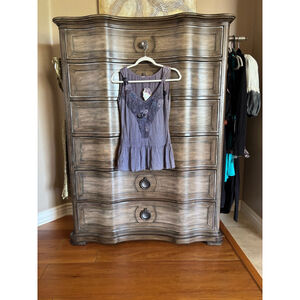 Women's Hale Bob Purple Lace Peplum Tank Top Size S (some discoloration)